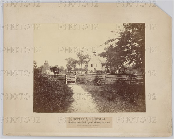 Albumen Print of the congregation of St. Nicholas Church in Maryland, ca. 1880. Creator: Unknown.