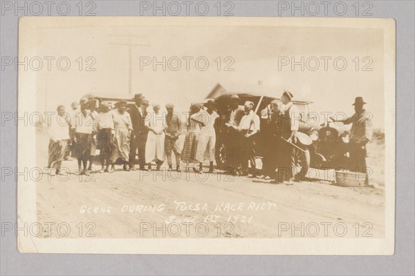 'Scene during Tulsa Race Riot June 1st 1921'. Creator: Unknown.