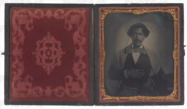 Tintype of John H. Copeland in an embossed leather case, ca. 1860. Creator: Unknown.