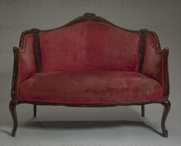 Loveseat from Mae's Millinery Shop, 1900-1950. Creator: Unknown.