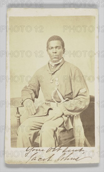 Carte de visite of Sgt. Jacob Johns (19th USCT), 1864-1867. Creator: Unknown.