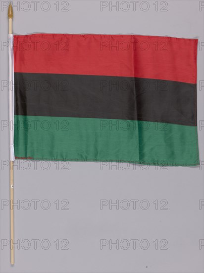 Pan African flag used at the Million Man March 20th Anniversary, 2015. Creator: Unknown.