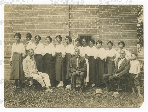 Photograph of Lucille Brown and Elder Brown among others, 1915-1953. Creator: Unknown.