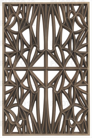 Corona panel designed for NMAAHC (Type C: 75% opacity), ca. 2013. Creators: Peerless Pattern Works, Morel Industries, Dura Industries, Northstar Contracting.