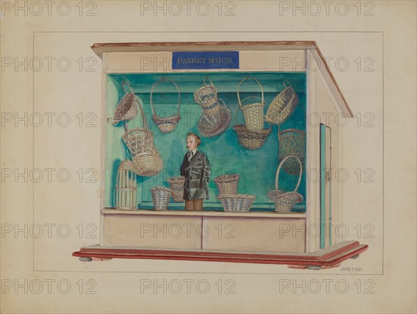 Basket Maker's Store, c. 1936. Creator: John Fisk.