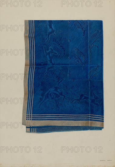 Blue Silk Scarf, c. 1937. Creator: Samuel Faigin.