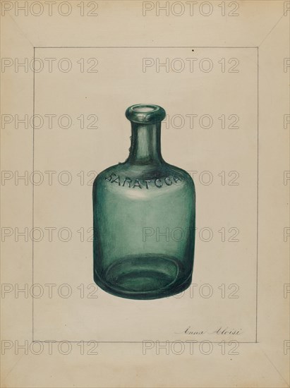 Bottle (For Spring Water), c. 1936. Creator: John Fisk.