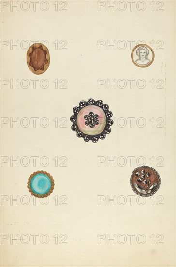 Buttons, 1935/1942. Creator: Mary Fitzgerald.