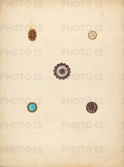 Buttons, c. 1940. Creator: Mary Fitzgerald.
