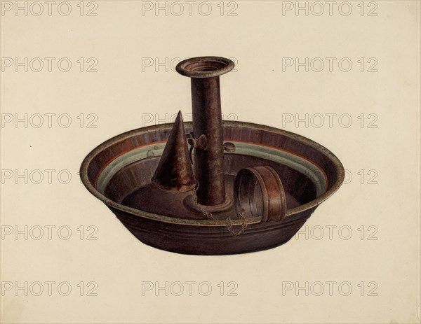 Candlestick, 1935/1942. Creator: Mildred Ford.