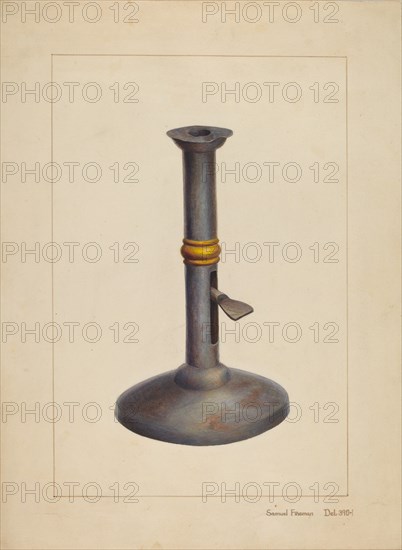 Candlestick, c. 1938. Creator: Samuel Fineman.