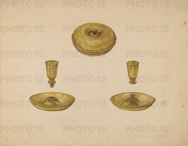 Candlestick, c. 1938. Creator: Mary Fitzgerald.