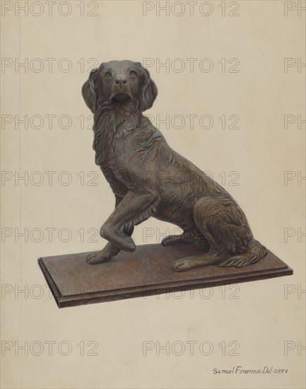 Cast Iron Dog, c. 1938. Creator: Samuel Fineman.