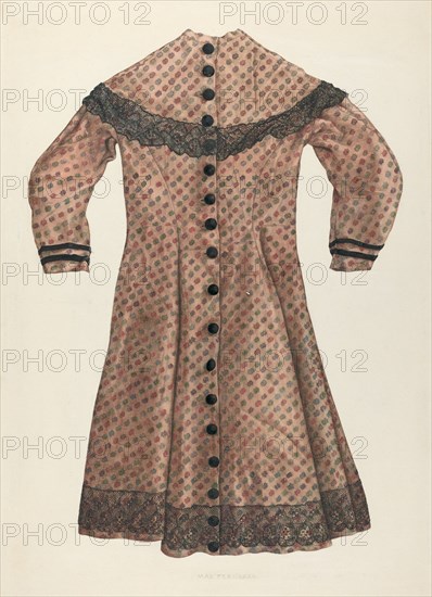 Challis Girl's Dress, c. 1937. Creator: Max Fernekes.