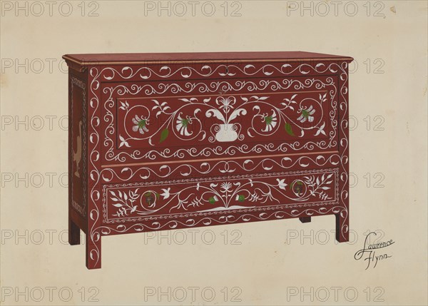 Chest (Front View), c. 1936. Creator: Lawrence Flynn.