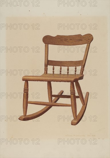 Child's Rocking Chair, c. 1939. Creator: William H Edwards.