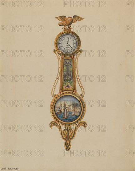 Clock, c. 1938. Creator: John Dieterich.