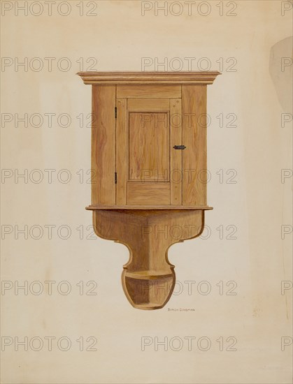 Corner Cupboard, c. 1941. Creator: Byron Dingman.