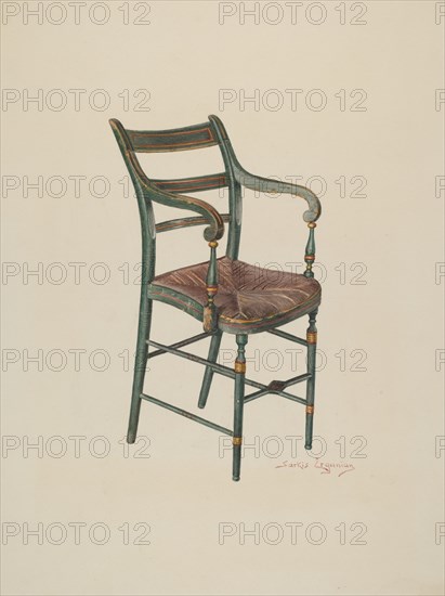 Dining Room Chair, c. 1940. Creator: Sarkis Erganian.