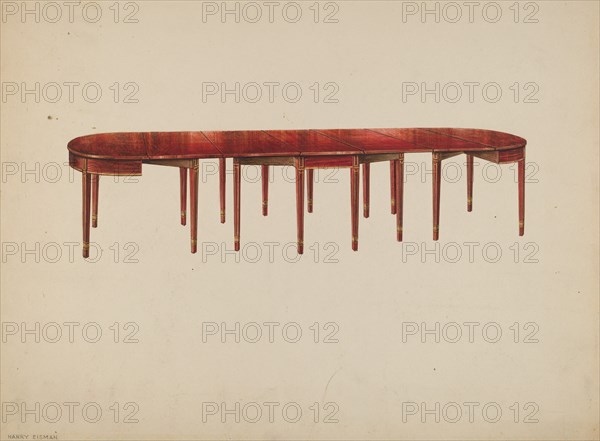 Dining Table, c. 1936. Creator: Harry Eisman.