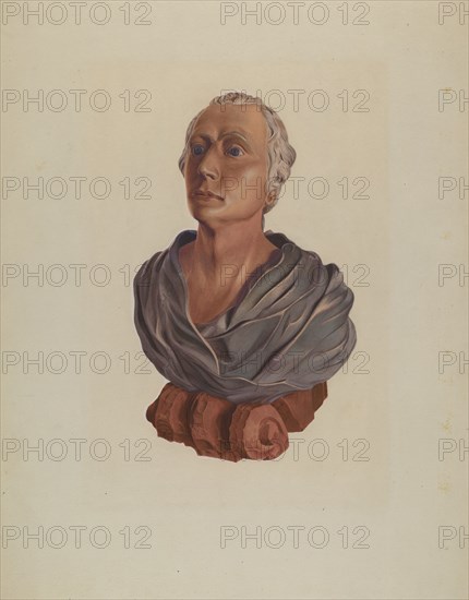 Figurehead: Bust of Washington, c. 1937. Creator: Betty Fuerst.