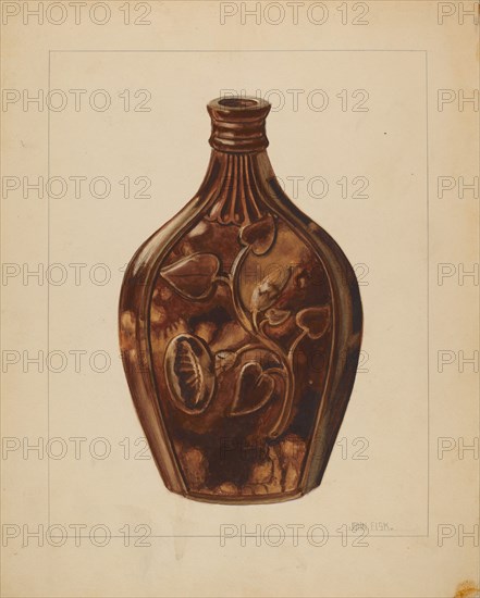 Flask, c. 1936. Creator: John Fisk.