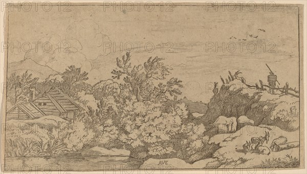 Goat Herd on a Hill, probably c. 1645/1656. Creator: Allart van Everdingen.