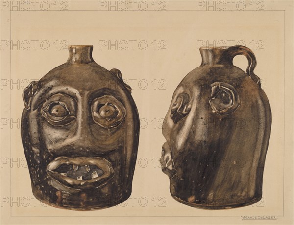 Grotesque Jug, c. 1936. Creator: Yolande Delasser.