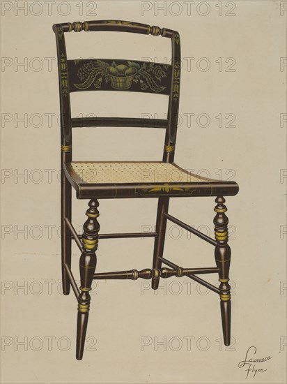 Hitchcock chair, probably 1936. Creator: Lawrence Flynn.