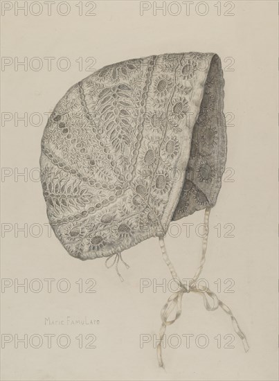 Infant's Cap, c. 1938. Creator: Marie Famularo.