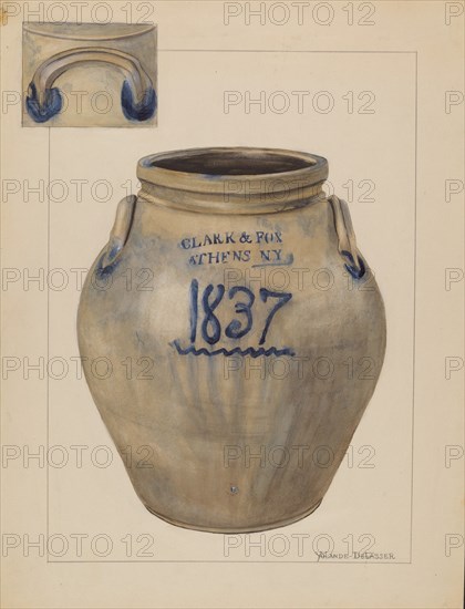 Jar, c. 1936. Creator: Yolande Delasser.