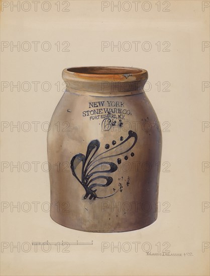 Jar, c. 1936. Creator: Yolande Delasser.