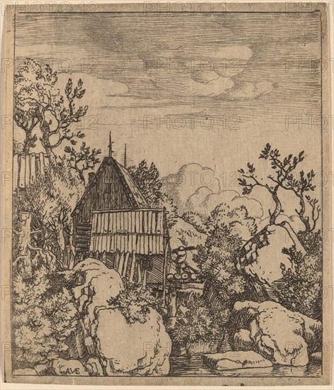 Man on a Small Wooden Bridge, probably c. 1645/1656. Creator: Allart van Everdingen.