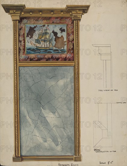 Mirror, c. 1941. Creator: Roberta Elvis.
