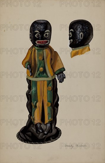 Negro Hand Puppet, c. 1936. Creator: Beverly Chichester.