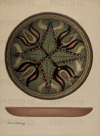 Pa. German Dish, c. 1941. Creator: Aaron Fastovsky.