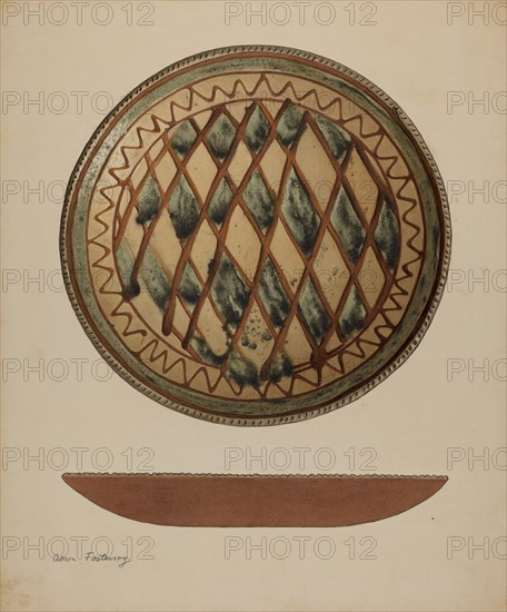 Pa. German Plate, 1937. Creator: Aaron Fastovsky.