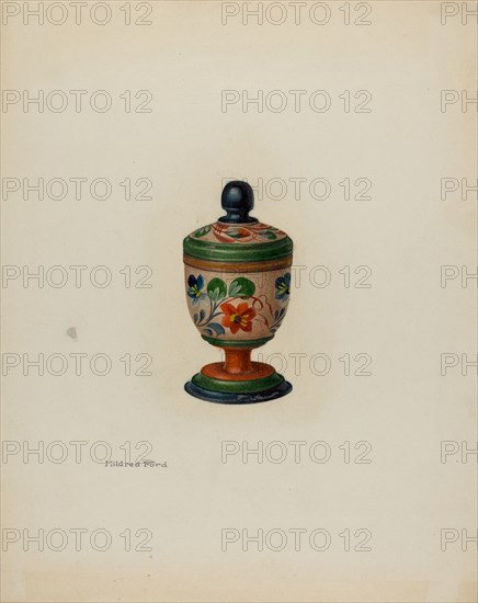 Pa. German Saffron Box, c. 1941. Creator: Mildred Ford.