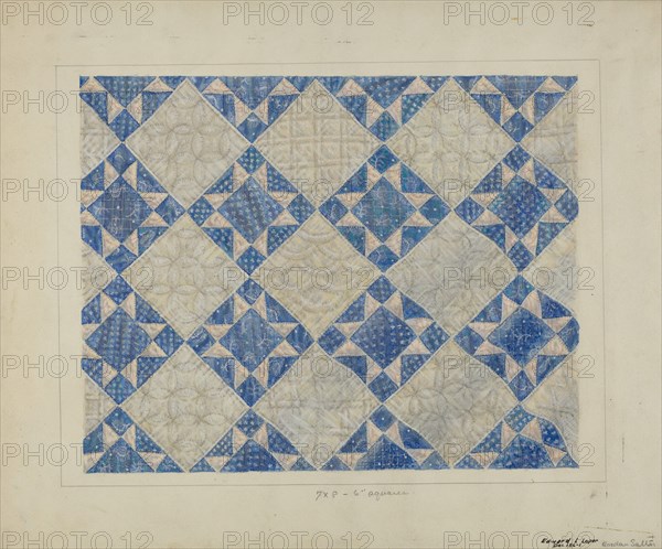 Padded Coverlet, c. 1937. Creator: Edward L Loper.