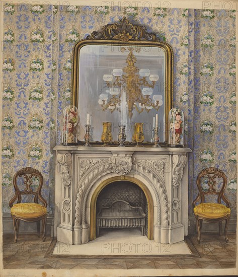 Portion of a Drawing Room, c. 1938. Creator: Elisabeth Fulda.