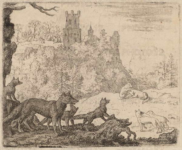 Reynard Departs with the Badger, probably c. 1645/1656. Creator: Allart van Everdingen.
