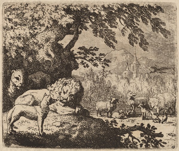 Reynard in Council with the Lion and Lioness, probably c. 1645/1656. Creator: Allart van Everdingen.