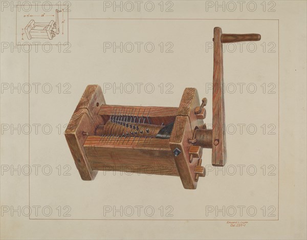 Sausage Grinder, c. 1937. Creator: Edward L Loper.