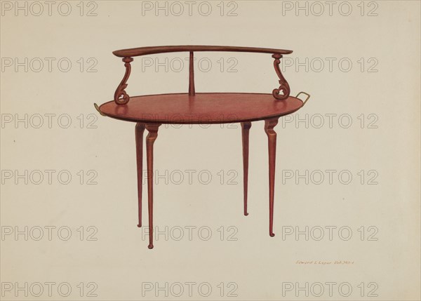 Serving Table, c. 1938. Creator: Edward L Loper.