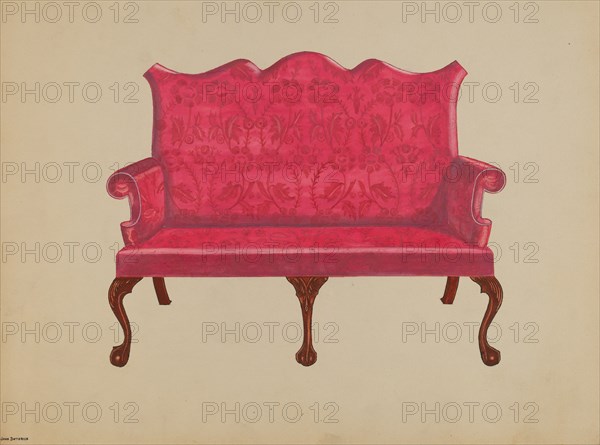 Settee, 1936. Creator: John Dieterich.