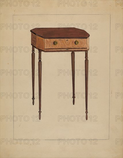 Sewing Table, c. 1936. Creator: Bessie Forman.