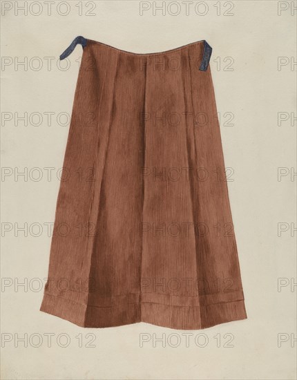 Shaker Woman's Apron, c. 1936. Creator: Betty Fuerst.