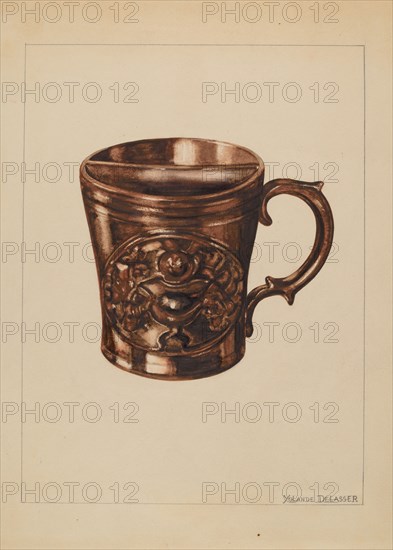 Shaving Mug, 1935/1942. Creator: Yolande Delasser.