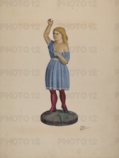 Shop Figure - Child, c. 1937. Creator: Beverly Chichester.