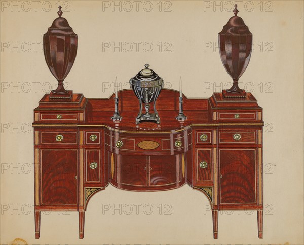 Sideboard (Hepplewhite), 1935/1942. Creator: John Dieterich.